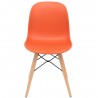 Chaise scandinave orange brillant