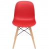 Chaise scandinave coquelicot