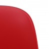 Chaise scandinave rouge de salle à manger